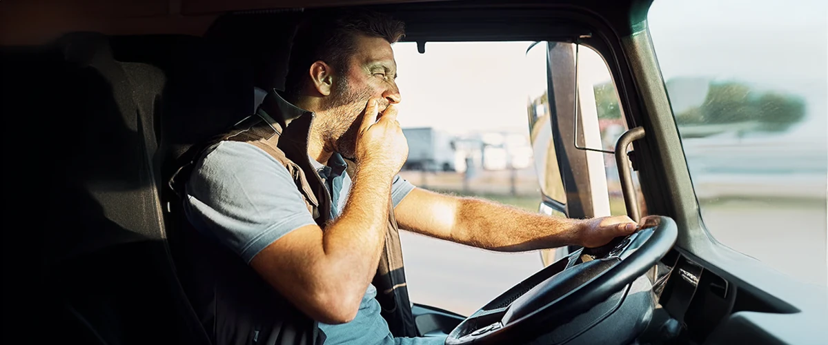 truck driver trying to stay awake